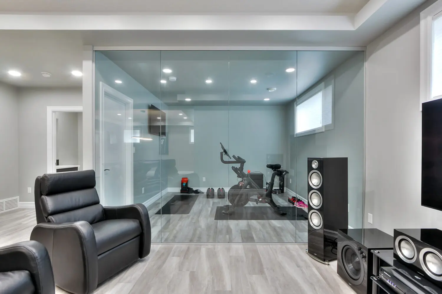 Basement Gym in Edmonton after Remodeling